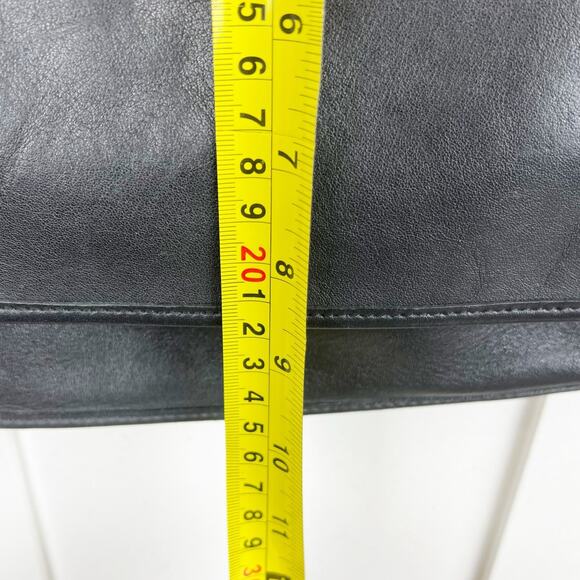 Vintage Coach Legacy Slim Hippie Leather Flap Saddle Crossbody Bag 9134 Black - Picture 7 of 16